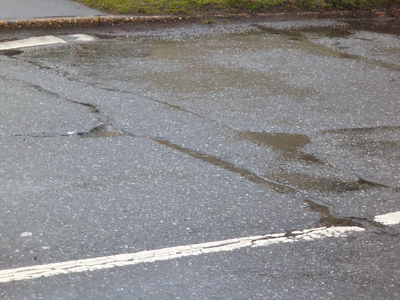 Damage to Greatfield Road